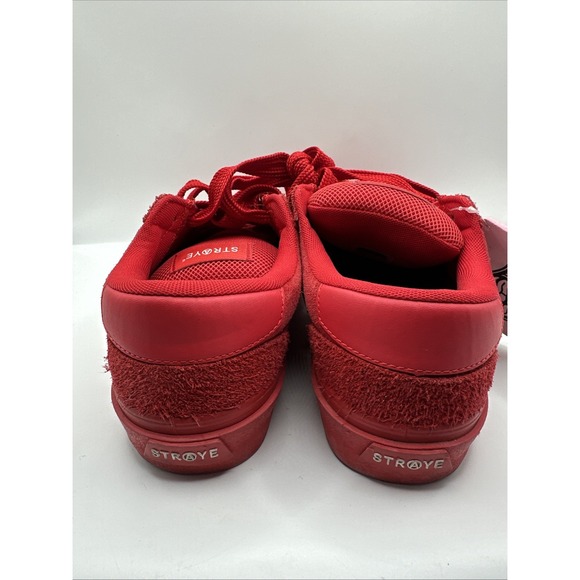 Straye Logan Puff sneakers in red hairy suede canvas upper Sz 10 - Picture 6 of 9